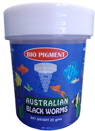Australian Black Worms Bio Pigment – Natural Color Enhancer for Tropical Fish (25g)