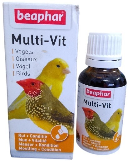 Beaphar Multi Vitamin for Birds – 20ml Liquid Supplement with 12 Essential Vitamins for Feather Health & Vitality