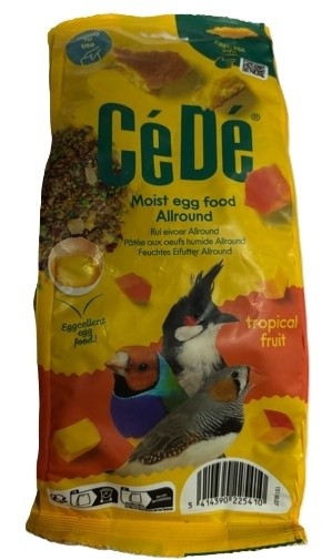 CéDé Tropical Fruit Moist Egg Food 200g – Ready-to-Use Bird Supplement 