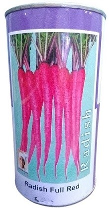 Durga Seeds Hybrid Radish Full Red Seeds – Deep Red Roots, Quick Maturity, Winter Crop Favorite | 500g Pack