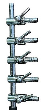 Expandable Stainless Steel Five Way Air Controller – Modular Flow Regulator for Aquarium & Biofloc Systems