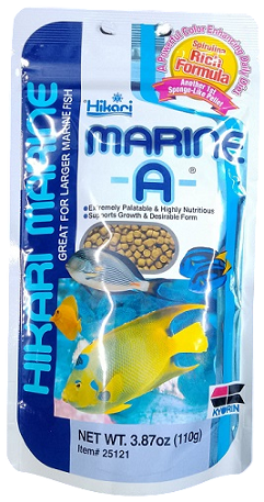 Hikari Marine A – Color Enhancing Floating Pellet Diet for Larger Marine Fish (110g)