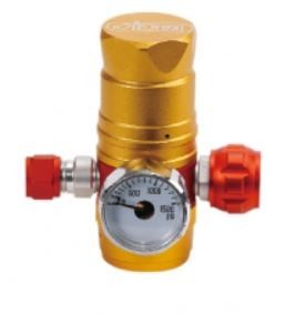 ISTA Vertical Faceup CO₂ Cylinder Regulator – Gold Finish, Pressure Reducing Design (I-648-3)