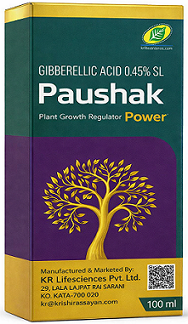 KR Lifesciences Paushak Power – 100ml | Gibberellic Acid 0.45% SL Plant Growth Regulator