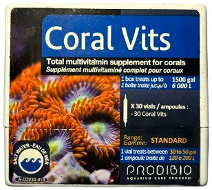 Prodibio Coral Vits – Dual-Phase Vitamin Supplement for Coral Growth & Reef Coloration (6, 12 & 30 Vial Packs)