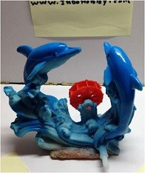 Two Dolphin Resin Ornament