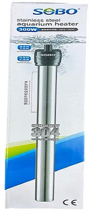 SOBO Stainless Steel Aquarium Heater – Submersible Thermostat Heater (200W & 300W Models)