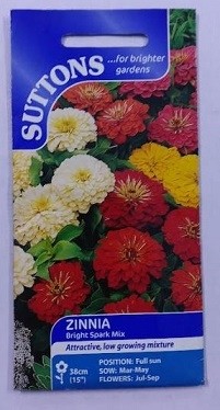 SUTTONS England Zinnia Bright Spark Mix