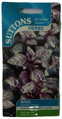 Suttons UK Basil Summer Surprise Herbs Seeds 