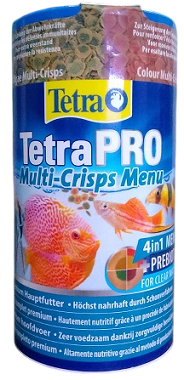 TetraPro Multi Crisps Menu – Premium Tropical Fish Food with 4 Functional Crisps (64g)
