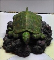 Turtle Air Bubbles Resin Ornament 