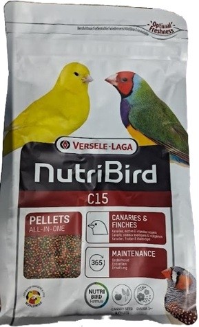 Versele Laga NutriBird C15 - Canaries & Finches Pellets Food 1kg