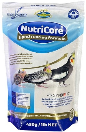 Vetafarm NutriCore Hand Rearing Formula – Premium Nutrition for Baby Birds (450g)