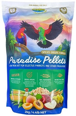 Vetafarm Paradise Pellets – Complete Balanced Diet for Eclectus & Frugivorous Birds (2kg)