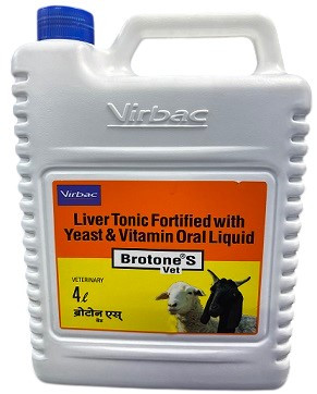 Virbac Brotone S Vet – Vitamin-Fortified Liver Supplement for Sheep & Goats (4L)