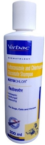 Virbac Ketochlor Shampoo – Antibacterial & Antifungal Dermatological Care for Pets (200ml)