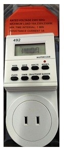 Weekly ACDC LCD Electronic Aquarium Programmable Timer 