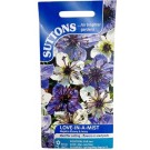 Suttons Love in a Mist Nigella Ebony and Lvory Seeds