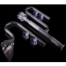 ZRDR Glass Inlet Outlet Lily Pipe Set